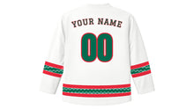 Load image into Gallery viewer, Victory Day Bangladesh Original Hockey Jersey in White, back view with your name and number