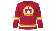 Load image into Gallery viewer, Vientiane Original Hockey Jersey in Crimson, front view – custom name and number