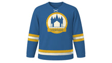 Load image into Gallery viewer, Vientiane Original Hockey Jersey in Mekong Blue, front view – custom name and number