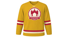 Load image into Gallery viewer, Vientiane Original Hockey Jersey in Temple Gold, front view – custom name and number