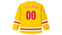 Load image into Gallery viewer, Vietnam National Day Original Hockey Jersey in Yellow, back view with your name and number