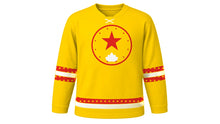 Load image into Gallery viewer, Vietnam National Day Original Hockey Jersey in Yellow, front view – custom name and number