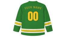 Load image into Gallery viewer, Vishu Original Hockey Jersey in Leaf Green, back view with your name and number