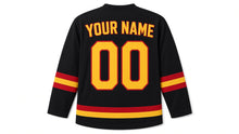 Load image into Gallery viewer, Vietnam Original Hockey Jersey in Black, back view with your name and number