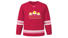 Load image into Gallery viewer, Vu Lan Original Hockey Jersey in Rose Red, front view – custom name and number