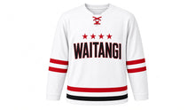 Load image into Gallery viewer, Waitangi Day Original Hockey Jersey in White, front view – custom name and number