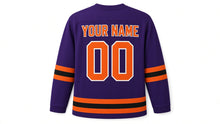 Load image into Gallery viewer, Walpurgis Night Original Hockey Jersey in Purple, back view with your name and number