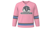 Load image into Gallery viewer, Washington DC Original Hockey Jersey in Cherry Blossom Pink, front view – custom name and number