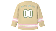 Load image into Gallery viewer, Wedding Day Original Hockey Jersey in Champagne, back view with your name and number