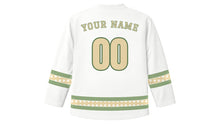 Load image into Gallery viewer, Wedding Day Original Hockey Jersey in White, back view with your name and number