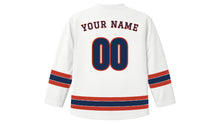 Load image into Gallery viewer, Wellington Original Hockey Jersey in Cloud White, back view with your name and number
