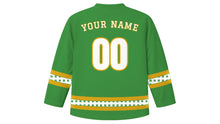 Load image into Gallery viewer, Whit Monday Original Hockey Jersey in Spring Green, back view with your name and number