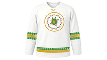 Load image into Gallery viewer, Whit Monday Original Hockey Jersey in White, front view – custom name and number