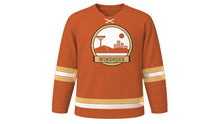 Load image into Gallery viewer, Windhoek Original Hockey Jersey in Dune Red, front view – custom name and number