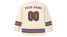 Load image into Gallery viewer, Winnipeg Original Hockey Jersey in Cream, back view with your name and number