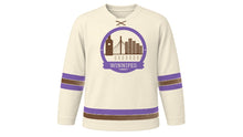 Load image into Gallery viewer, Winnipeg Original Hockey Jersey in Cream, front view – custom name and number