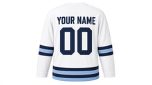 Load image into Gallery viewer, Winter Solstice Original Hockey Jersey in White, back view with your name and number