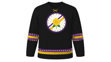 Load image into Gallery viewer, Women's Equality Day Original Hockey Jersey in Black, front view – custom name and number