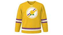 Load image into Gallery viewer, Women's Equality Day Original Hockey Jersey in Gold, front view – custom name and number