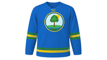 Load image into Gallery viewer, World Environment Day Original Hockey Jersey in Earth Blue, front view – custom name and number