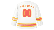 Load image into Gallery viewer, World Kindness Day Original Hockey Jersey in White, back view with your name and number