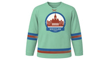 Load image into Gallery viewer, Wrocław Original Hockey Jersey in Facade Mint, front view – custom name and number