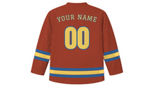 Load image into Gallery viewer, Wrocław Original Hockey Jersey in Gothic Brick, back view with your name and number