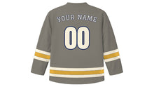 Load image into Gallery viewer, Xi'an Original Hockey Jersey in Ancient Wall Grey, back view with your name and number