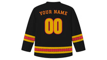 Load image into Gallery viewer, Yalda Night Original Hockey Jersey in Black, back view with your name and number