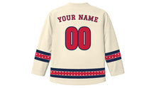 Load image into Gallery viewer, Yalda Night Original Hockey Jersey in Cream, back view with your name and number