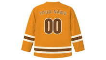 Load image into Gallery viewer, Yangon Original Hockey Jersey in Saffron, back view with your name and number