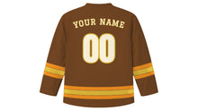 Load image into Gallery viewer, Yangon Original Hockey Jersey in Teak Brown, back view with your name and number