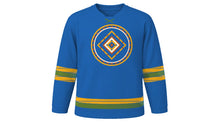 Load image into Gallery viewer, Yennayer Original Hockey Jersey in Atlas Blue, front view – custom name and number