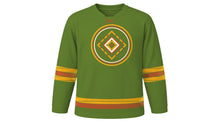 Load image into Gallery viewer, Yennayer Original Hockey Jersey in Olive Green, front view – custom name and number