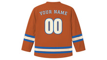 Load image into Gallery viewer, Yennayer Original Hockey Jersey in Terracotta, back view with your name and number