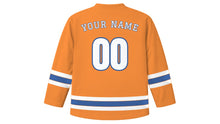 Load image into Gallery viewer, Yerevan Original Hockey Jersey in Apricot Orange, back view with your name and number
