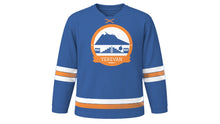 Load image into Gallery viewer, Yerevan Original Hockey Jersey in Ararat Blue, front view – custom name and number