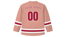 Load image into Gallery viewer, Yerevan Original Hockey Jersey in Tufa Pink, back view with your name and number