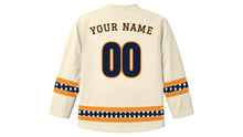 Load image into Gallery viewer, Yi Peng Original Hockey Jersey in Cream, back view with your name and number