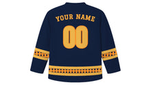 Load image into Gallery viewer, Yi Peng Original Hockey Jersey in Night Sky Blue, back view with your name and number
