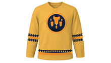 Load image into Gallery viewer, Yi Peng Original Hockey Jersey in Saffron Gold, front view – custom name and number