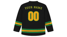 Load image into Gallery viewer, Youth Day South Africa Original Hockey Jersey in Black, back view with your name and number