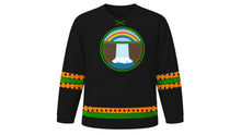 Load image into Gallery viewer, Zambia Independence Day Original Hockey Jersey in Black, front view – custom name and number