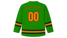 Load image into Gallery viewer, Zambia Independence Day Original Hockey Jersey in Green, back view with your name and number