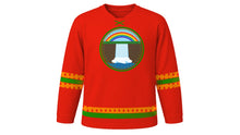 Load image into Gallery viewer, Zambia Independence Day Original Hockey Jersey in Red, front view – custom name and number