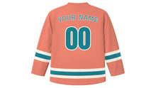 Load image into Gallery viewer, Zanzibar Original Hockey Jersey in Coral Pink, back view with your name and number