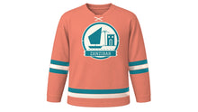 Load image into Gallery viewer, Zanzibar Original Hockey Jersey in Coral Pink, front view – custom name and number