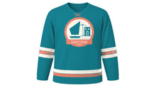 Load image into Gallery viewer, Zanzibar Original Hockey Jersey in Indian Ocean Teal, front view – custom name and number