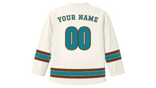 Load image into Gallery viewer, Zanzibar Original Hockey Jersey in Sail White, back view with your name and number