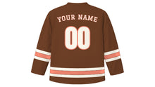 Load image into Gallery viewer, Zanzibar Original Hockey Jersey in Spice Clove, back view with your name and number